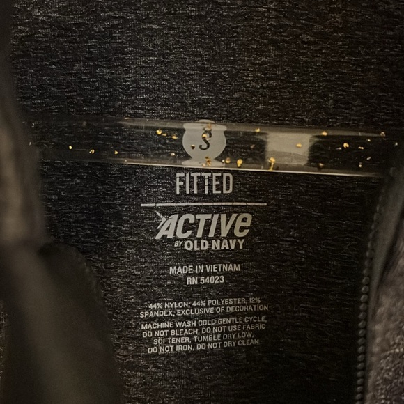 Old Navy Active Fit Zip Jacket Gray/Black Sz Small - Picture 2 of 3